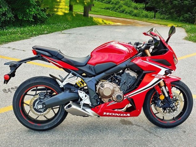 Carénages Moto Honda CBR650R 2019-2020 - Rouge Blanc Noir Bande