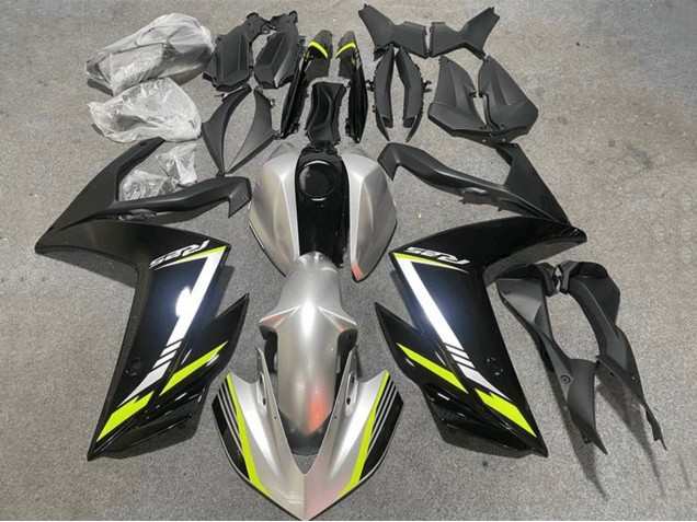 Carénages Moto Yamaha YZF R3/R25 2015-2018 - Argent Jaune Noir