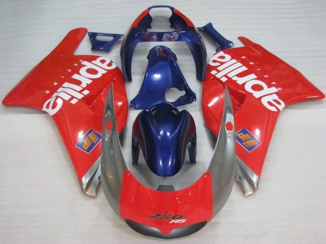 Carénages Moto Aprilia RS250 1995-1997 - Rouge Argent Bleu Blanc