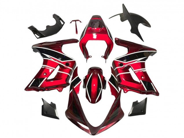 Carénages Moto Suzuki SV650 2003-2013 - Rouge Noir Blanc Bande