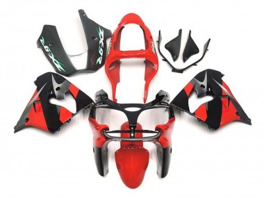 Carénages Moto Kawasaki ZX9R 2002-2003 - Rouge Noir Argent