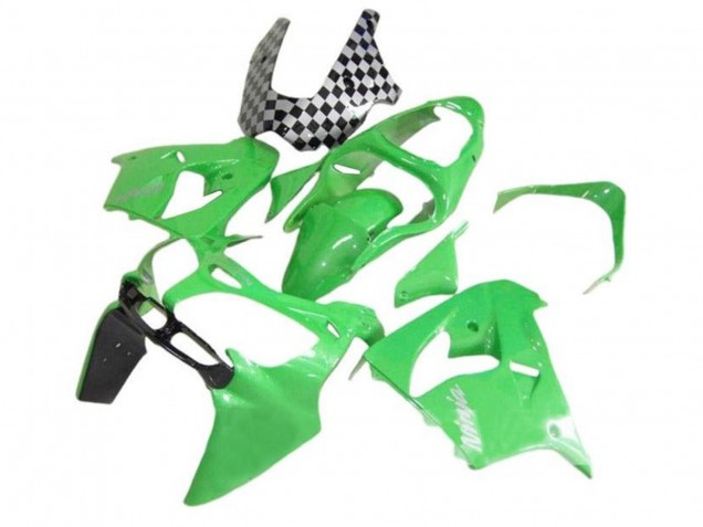 Carénages Moto Kawasaki ZX9R 2002-2003 - Vert Noir CheckeRouge