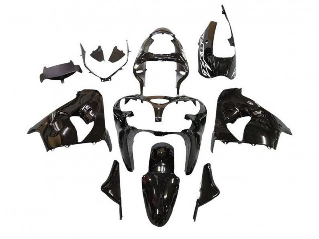 Carénages Moto Kawasaki ZX9R 2002-2003 - Noir Blanc