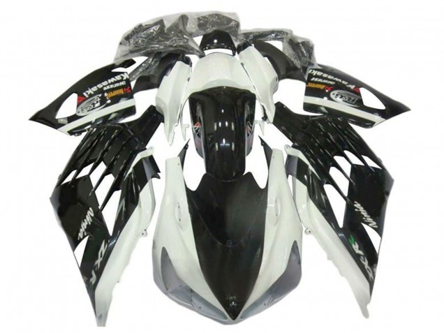 Carénages Moto Kawasaki ZX14R ZZR1400 2012-2024 - Blanc Noir