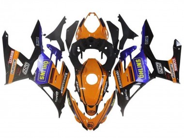 Carénages Moto Kawasaki Ninja 400 2018-2024 - Orange Noir Bleu Jaune OHLINS