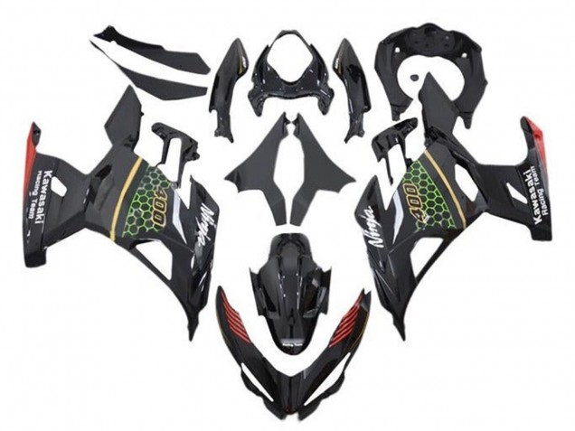 Carénages Moto Kawasaki Ninja 400 2018-2024 - Noir Vert Rouge Jaune Rayon de Miel