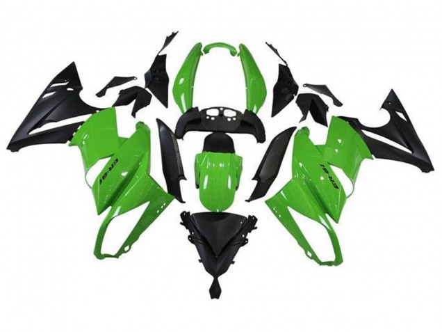 Carénages Moto Kawasaki Ninja 650 EX650 2009-2011 - Vert Noir Mat