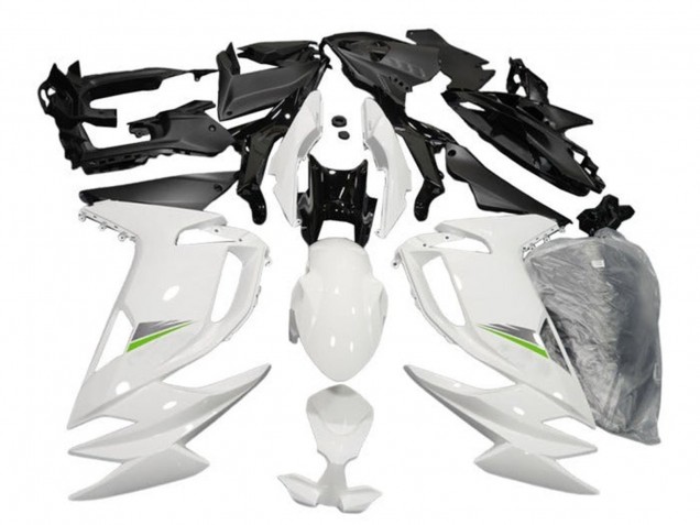 Carénages Moto Kawasaki Ninja 650 EX650 2020-2025 - Blanc Brillant Vert