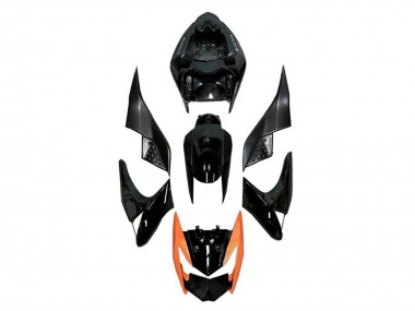 Carénages Moto Kawasaki Z1000 2007-2009 - Noir Brillant Orange