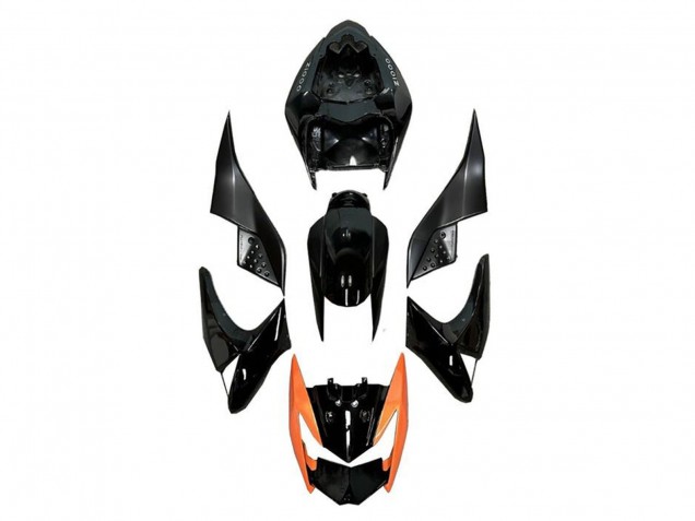 Carénages Moto Kawasaki Z1000 2007-2009 - Noir Brillant Orange