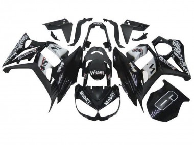 Carénages Moto Kawasaki Z1000SX 2010-2016 - Noir Brillant Blanc Mobil West