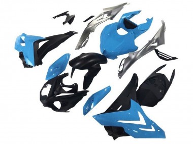 Carénages Moto BMW S1000RR 2015-2016 - Argent Bleu Noir Mat