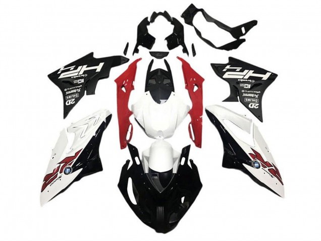 Carénages Moto BMW S1000RR 2015-2016 - Blanc Rouge Noir HP RR