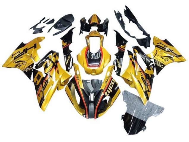 Carénages Moto BMW S1000RR 2015-2016 - Or Noir Tyco