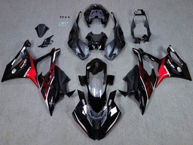 Carénages Moto BMW S1000RR 2019-2022 - Noir Rouge Foncé