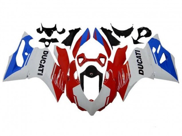 Carénages Moto Ducati Panigale 1199 2011-2014 - Blanc Rouge Bleu