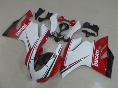 Carénages Moto Ducati Panigale 899 2011-2014 - Blanc Rouge Vert Noir Brillant