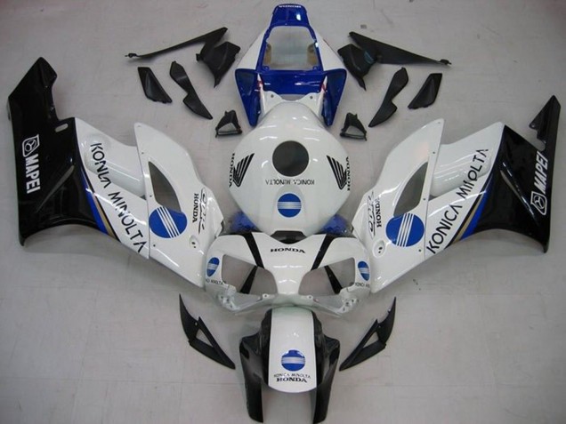 Carénages Moto Honda CBR1000RR 2004-2005 - Blanc Bleu Noir Brillant Konica Minolta