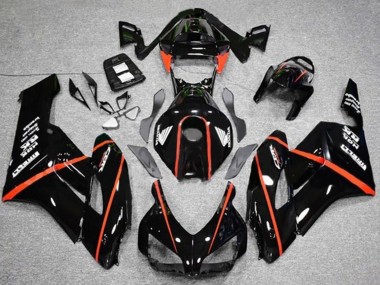 Carénages Moto Honda CBR1000RR 2004-2005 - Noir Brillant Rouge Bande