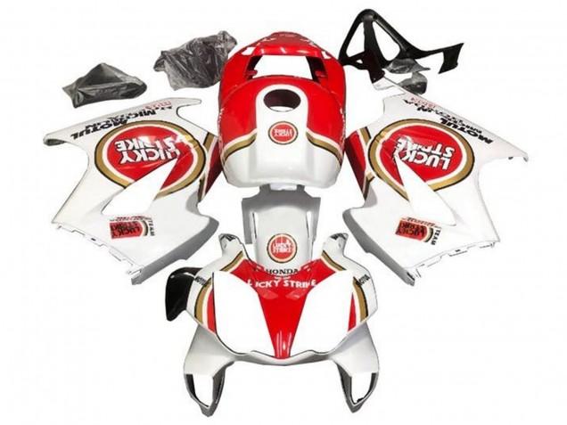 Carénages Moto Honda VFR 800 2002-2013 - Blanc Rouge Lucky Strike