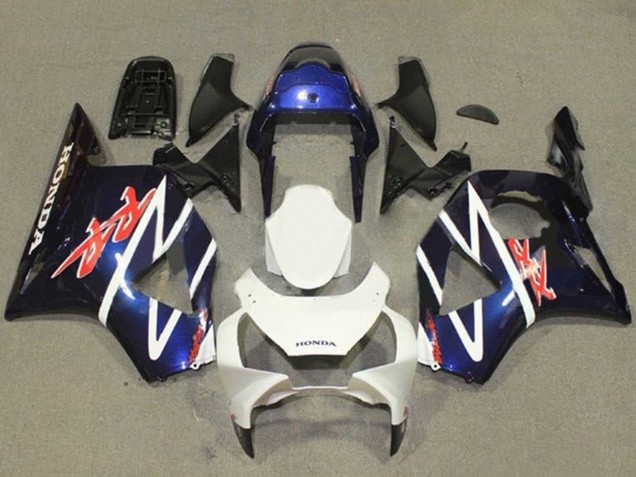 Carénages Moto Honda CBR900RR 954 2002-2003 - Bleu Blanc Noir Brillant