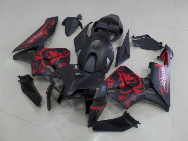 Carénages Moto Honda CBR600RR 2005-2006 - Noir Mat Rouge Mat Gear