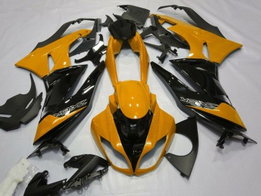 Carénages Moto Kawasaki ZX6R 2007-2008 - Orange Noir