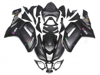Carénages Moto Kawasaki ZX6R 2007-2008 - Noir Mat Elf