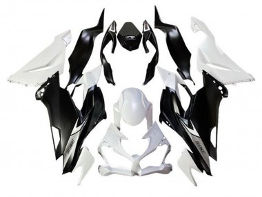 Carénages Moto Kawasaki ZX6R 2019-2022 - Blanc Noir Mat
