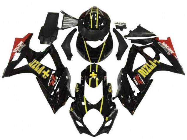 Carénages Moto Suzuki GSXR 1000 2005-2006 - Noir Or Rizla Rouge