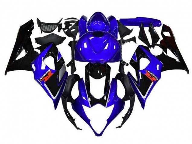 Carénages Moto Suzuki GSXR 1000 2005-2006 - Bleu Noir Blanc Bande