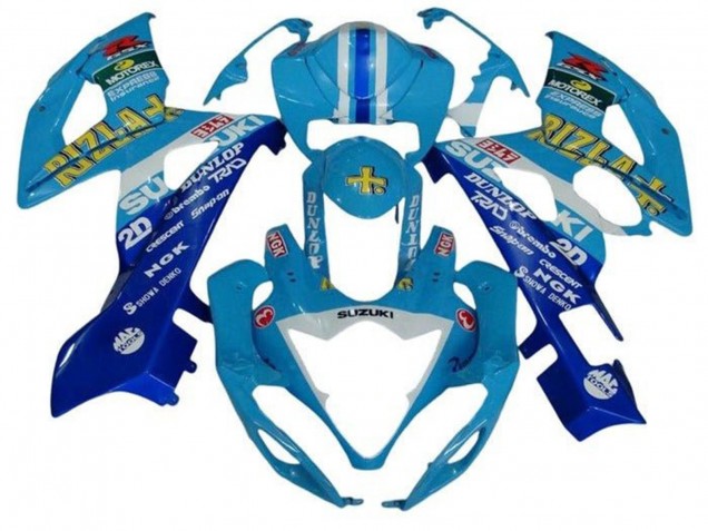 Carénages Moto Suzuki GSXR 1000 2005-2006 - Bleu Blanc Bande Rizla