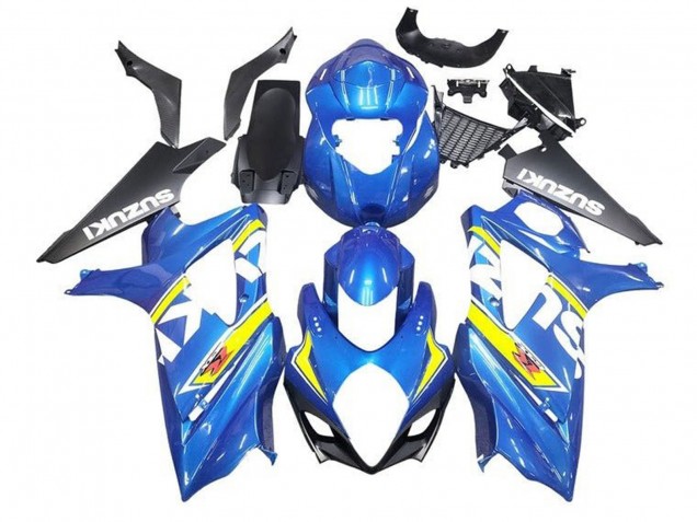 Carénages Moto Suzuki GSXR 1000 2005-2006 - Bleu Jaune Blanc Noir