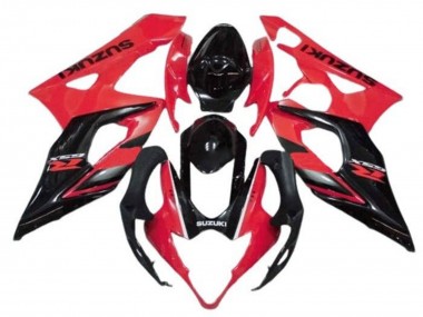 Carénages Moto Suzuki GSXR 1000 2005-2006 - Rouge Noir Brillant Bande