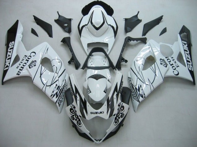 Carénages Moto Suzuki GSXR 1000 2005-2006 - Blanc Noir Alstare Corona
