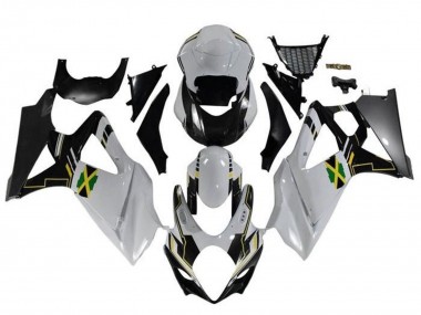 Carénages Moto Suzuki GSXR 1000 2005-2006 - Blanc Noir Jaune Jamaica