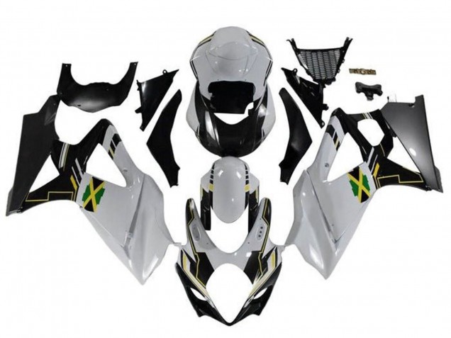 Carénages Moto Suzuki GSXR 1000 2005-2006 - Blanc Noir Jaune Jamaica