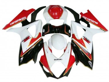 Carénages Moto Suzuki GSXR 1000 2005-2006 - Blanc Rouge Noir Or