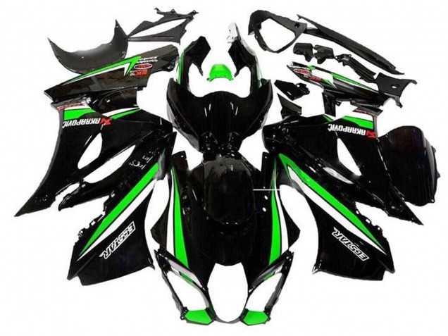 Carénages Moto Suzuki GSXR1000 2017-2024 - Noir Vert Blanc Bande