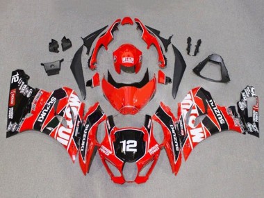 Carénages Moto Suzuki GSXR1000 2017-2024 - Rouge Blanc Noir Motul 12