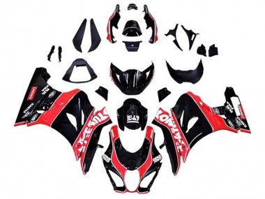 Carénages Moto Suzuki GSXR1000 2017-2024 - Noir Brillant Rouge Blanc Rayures