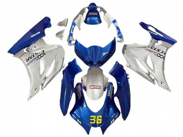 Carénages Moto Suzuki GSXR1000 2017-2024 - Bleu Argent Motul 36