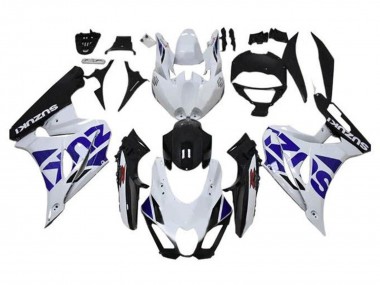 Carénage Moto Suzuki GSXR1000 2017-2024 - Blanc Bleu Noir