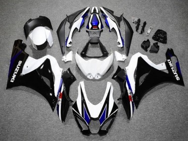 Carénages Moto Suzuki GSXR1000 2017-2024 - Blanc Bleu Noir