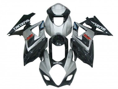 Carénages Moto Suzuki GSXR 1000 2007-2008 - Gris Noir Brillant Rouge Blanc