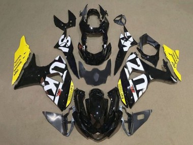 Carénages Moto Suzuki GSXR 1000 2009-2016 - Noir Blanc Jaune