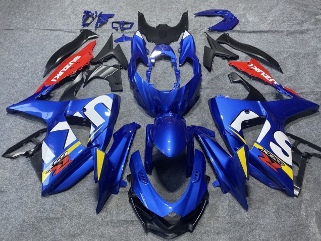 Carénages Moto Suzuki GSXR 1000 2009-2016 - Bleu Rouge Blanc Jaune
