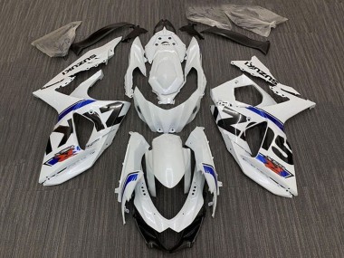 Kits Carénage Moto ABS Suzuki GSXR 1000 2009-2016 - Blanc Bleu Bande