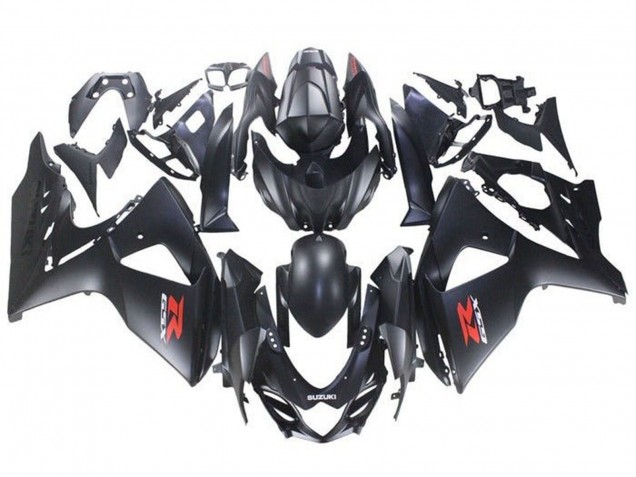 Carénages Moto Suzuki GSXR 1000 2009-2016 - Noir Mat Rouge Blanc