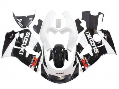 Carénages Moto Suzuki GSXR 600 / GSXR 750 1996-2000 - Blanc Noir Rouge